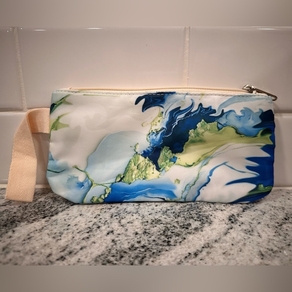 NWOT Blue and Green Pouch Clutch